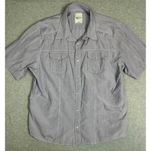 Jordan Craig Shirt Mens 3XL Purple Micro Check Short Sleeve Button Down